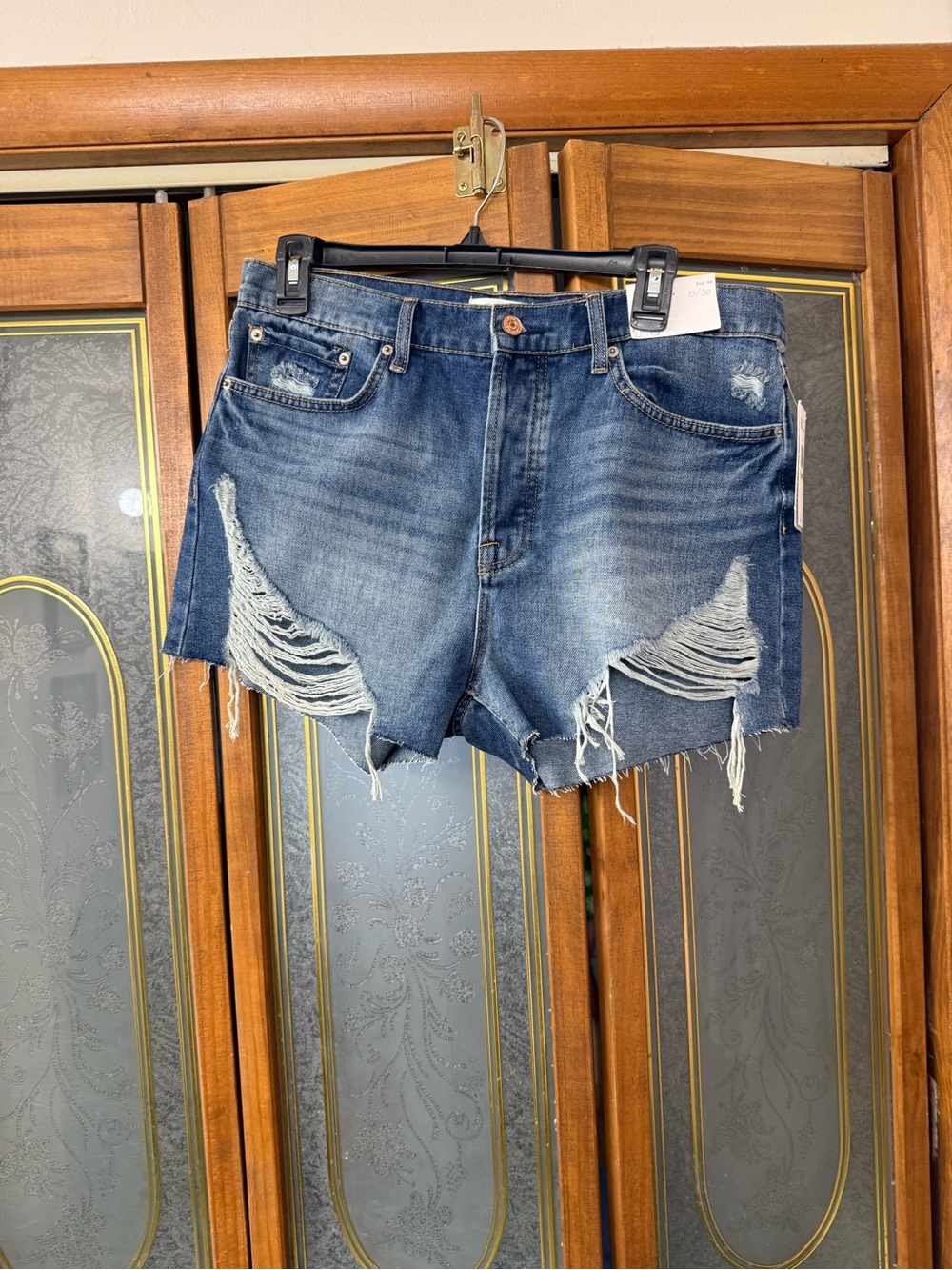 JESSICA SIMPSON distressed High-Rise Denim Cutoff Shorts - BRAND NEW
